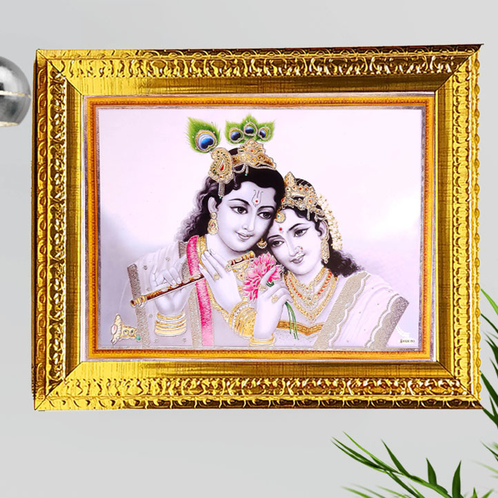 Gold Frame Krishna – 12″ x 14″